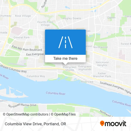 Columbia View Drive map