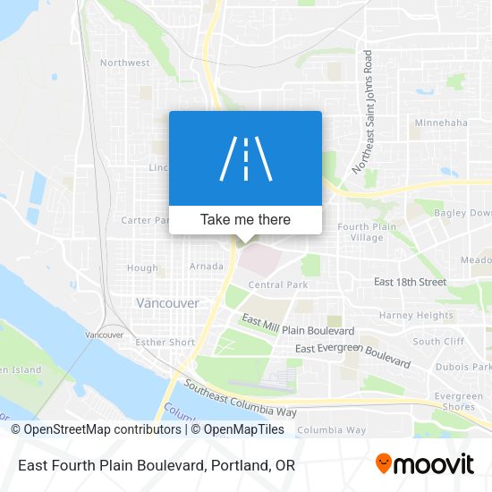 East Fourth Plain Boulevard map