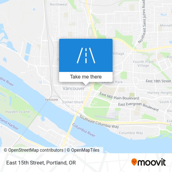 East 15th Street map