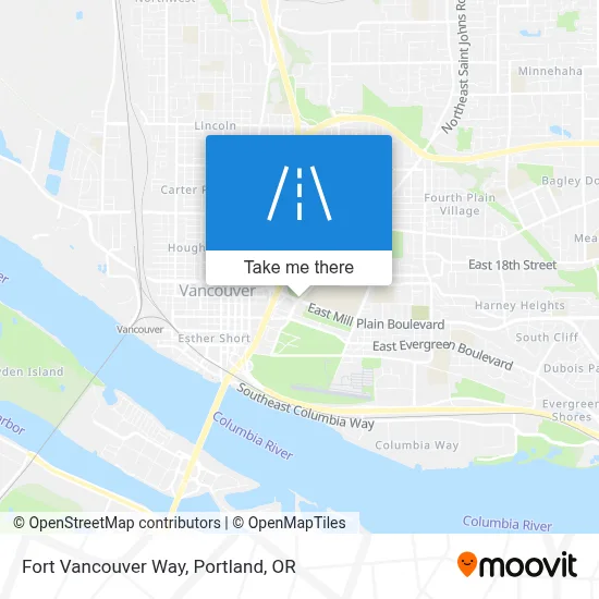 Fort Vancouver Way map