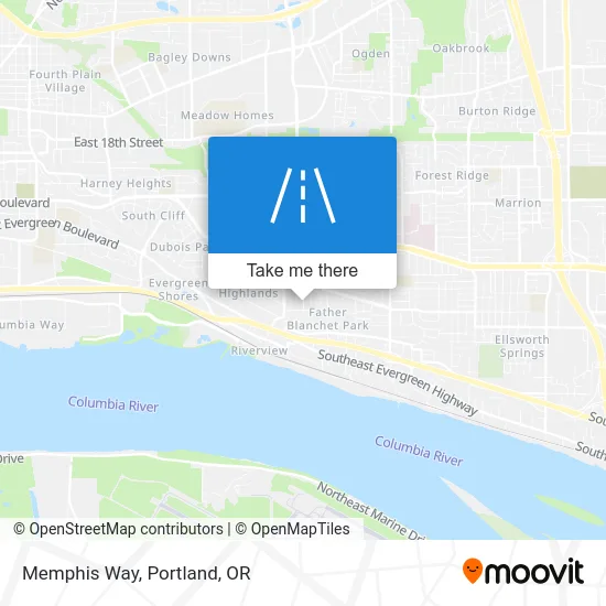 Memphis Way map