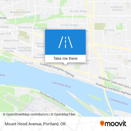 Mapa de Mount Hood Avenue