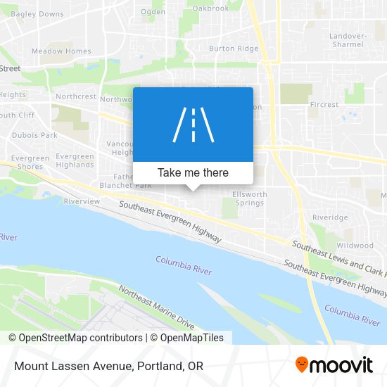 Mount Lassen Avenue map