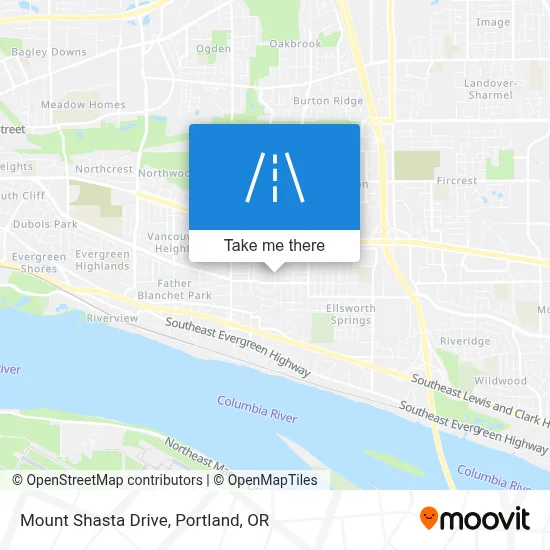 Mount Shasta Drive map
