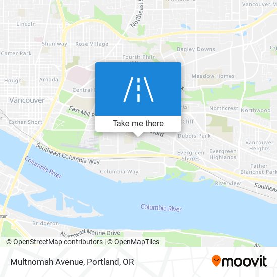 Multnomah Avenue map