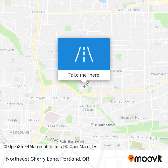 Northeast Cherry Lane map