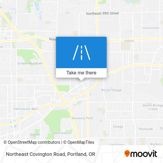 Northeast Covington Road map