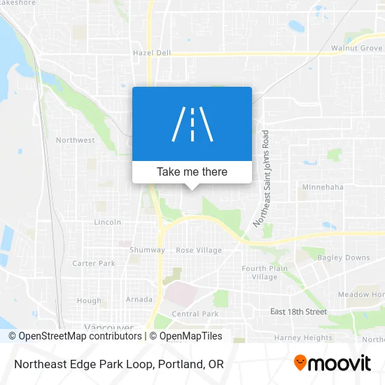 Northeast Edge Park Loop map