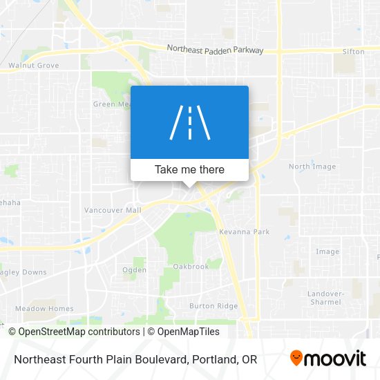 Mapa de Northeast Fourth Plain Boulevard