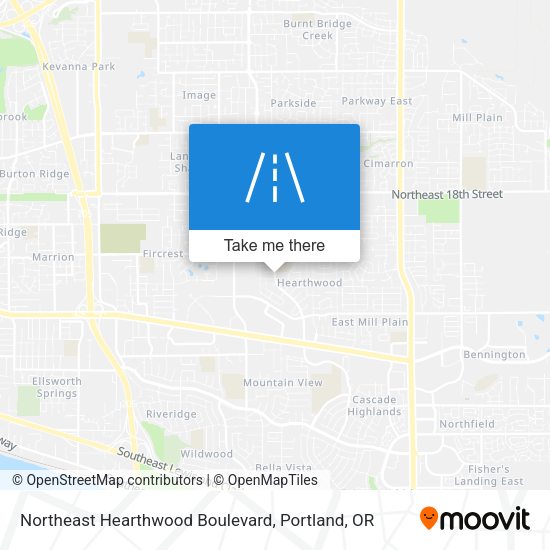 Northeast Hearthwood Boulevard map