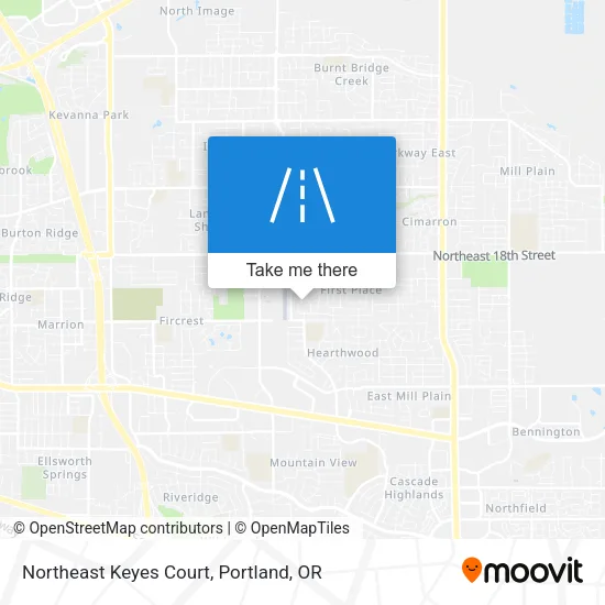 Northeast Keyes Court map