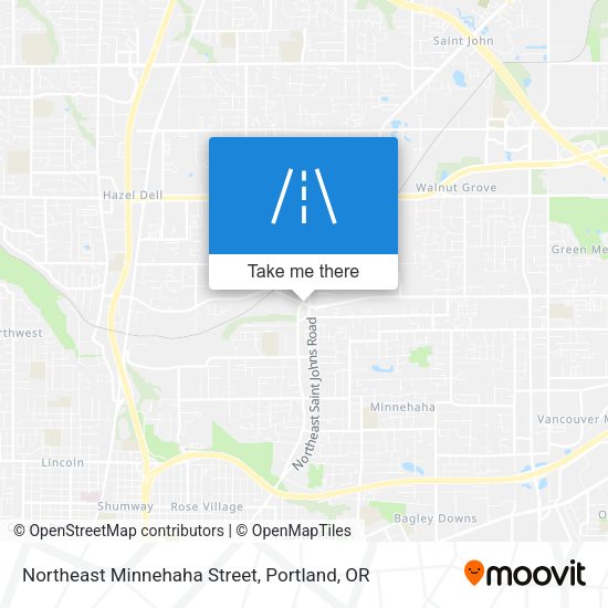 Northeast Minnehaha Street map