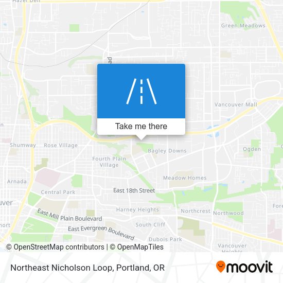 Northeast Nicholson Loop map