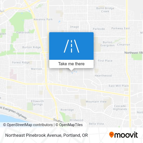 Northeast Pinebrook Avenue map