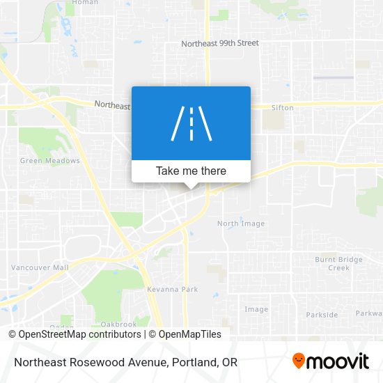 Northeast Rosewood Avenue map