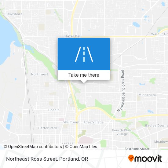 Northeast Ross Street map
