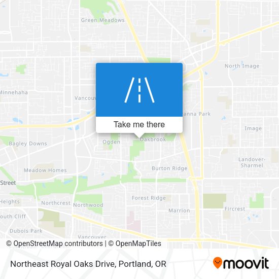 Northeast Royal Oaks Drive map