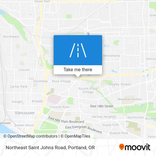 Northeast Saint Johns Road map