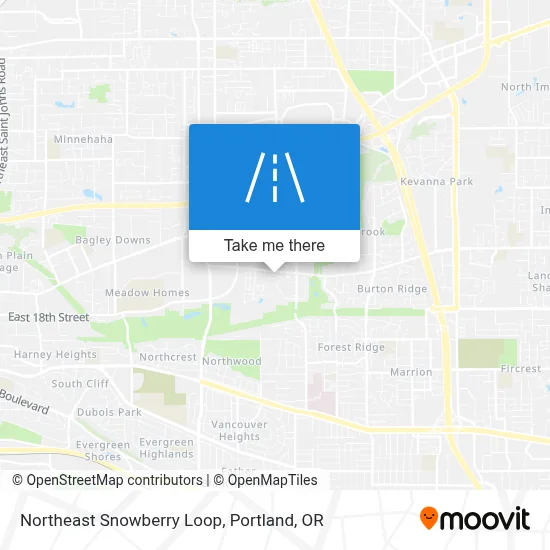 Northeast Snowberry Loop map