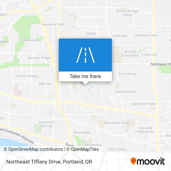 Northeast Tiffany Drive map