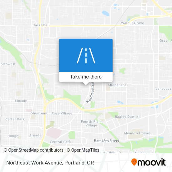 Mapa de Northeast Work Avenue