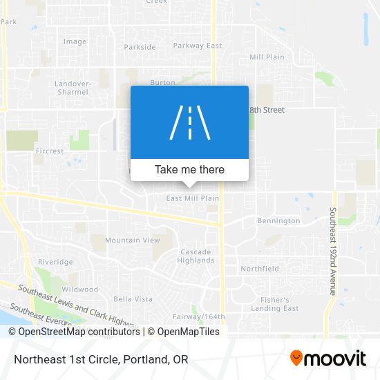 Northeast 1st Circle map