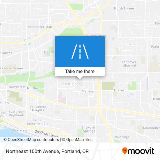 Northeast 100th Avenue map