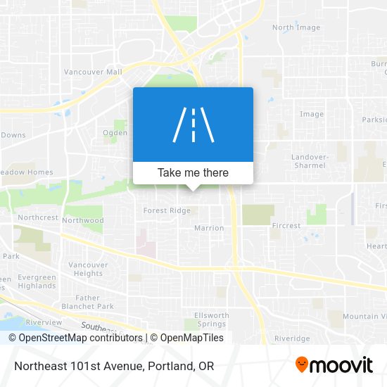 Northeast 101st Avenue map
