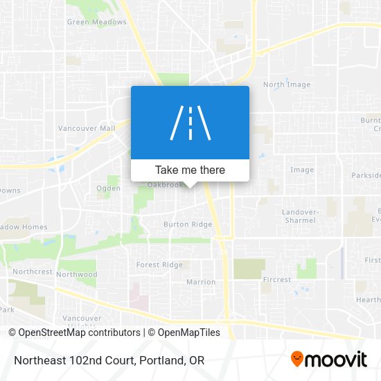 Mapa de Northeast 102nd Court