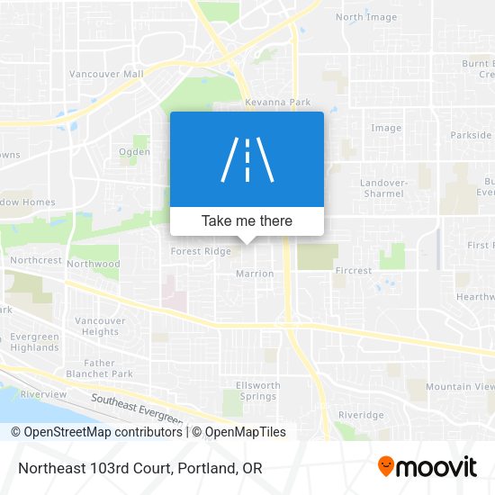 Northeast 103rd Court map