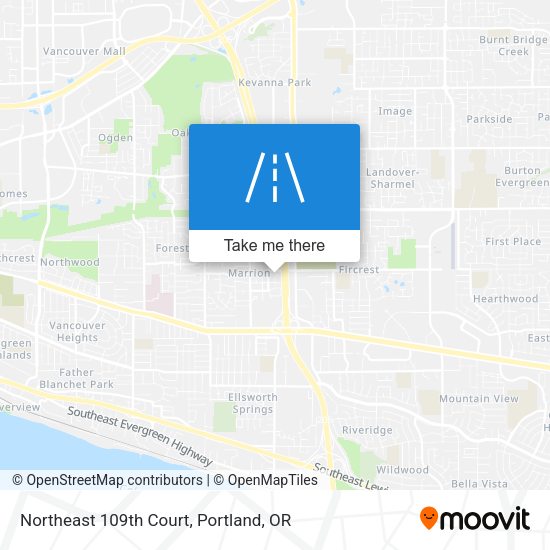 Northeast 109th Court map