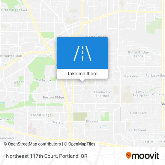 Northeast 117th Court map