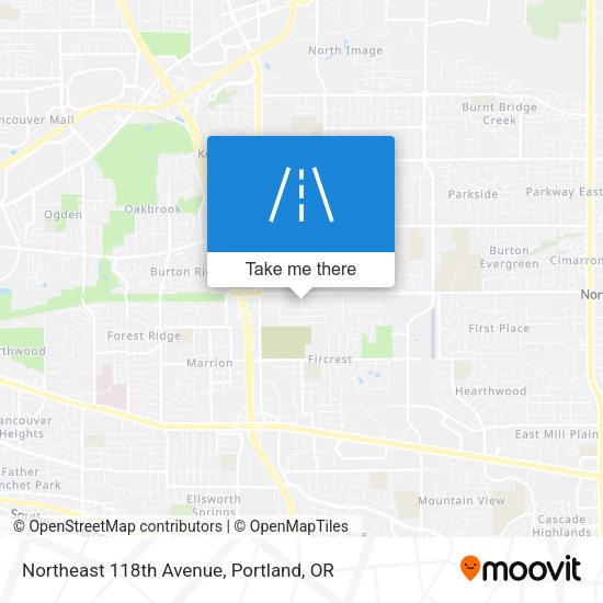 Northeast 118th Avenue map