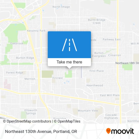 Northeast 130th Avenue map