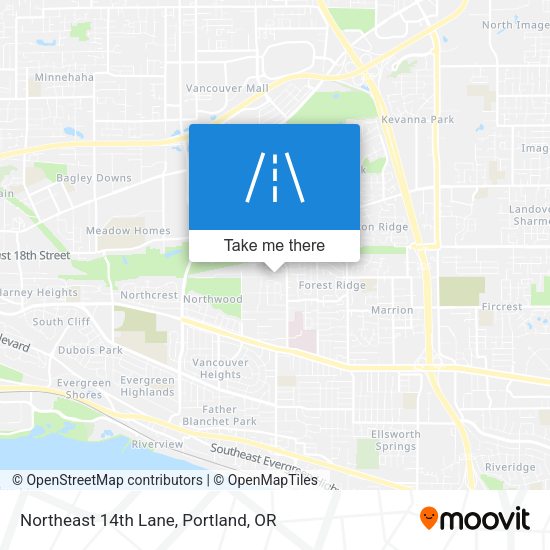 Northeast 14th Lane map