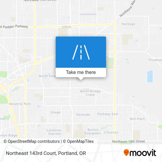 Northeast 143rd Court map