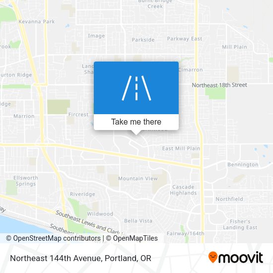 Northeast 144th Avenue map
