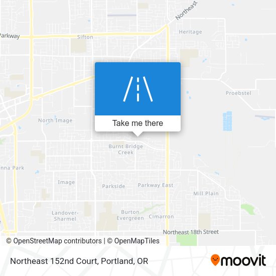 Northeast 152nd Court map