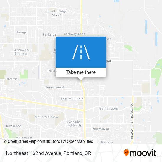 Northeast 162nd Avenue map