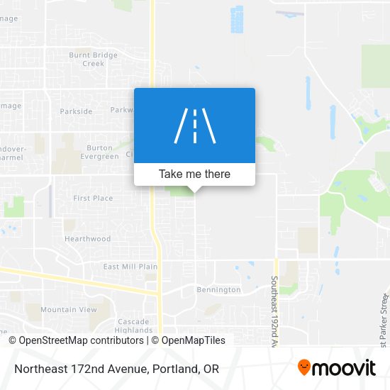 Northeast 172nd Avenue map