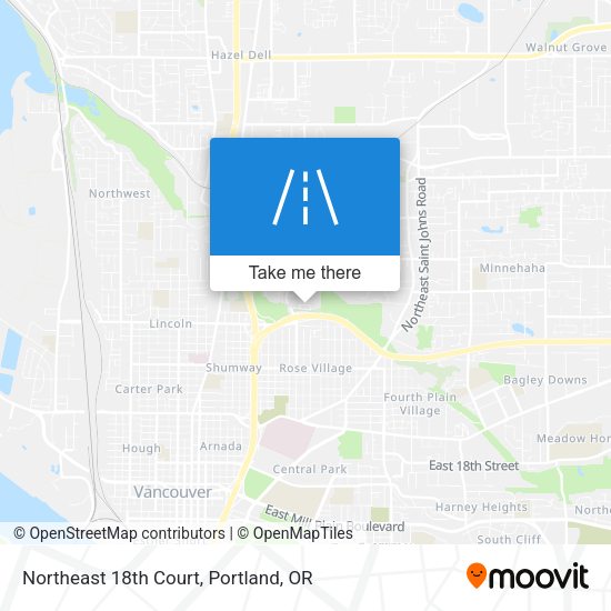 Northeast 18th Court map