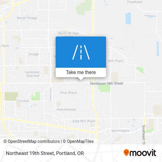 Northeast 19th Street map