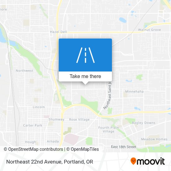 Northeast 22nd Avenue map
