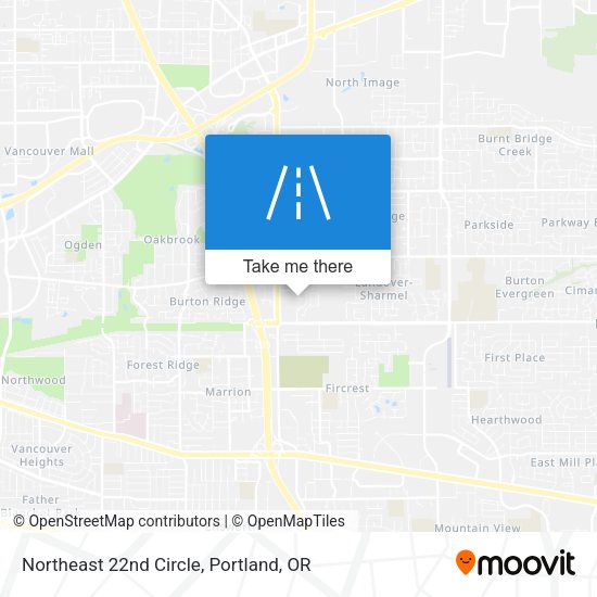 Northeast 22nd Circle map