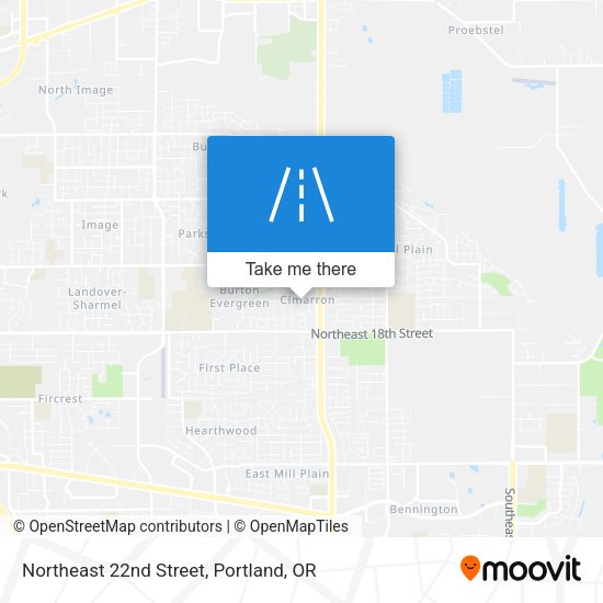Northeast 22nd Street map