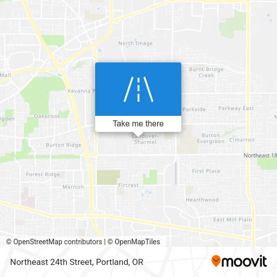 Northeast 24th Street map
