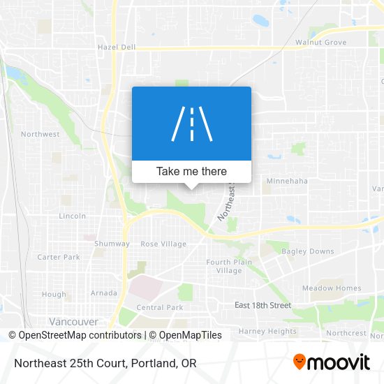 Northeast 25th Court map
