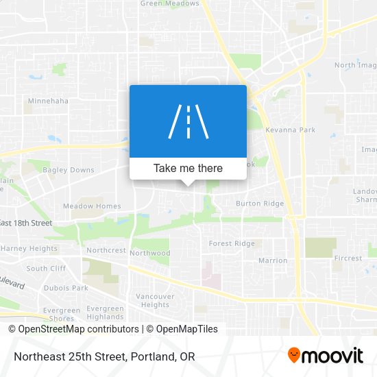 Mapa de Northeast 25th Street
