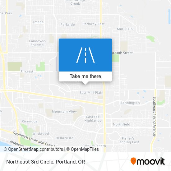 Northeast 3rd Circle map