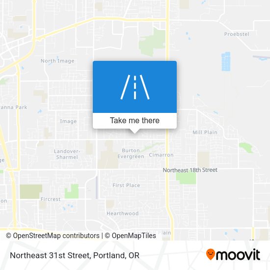 Northeast 31st Street map